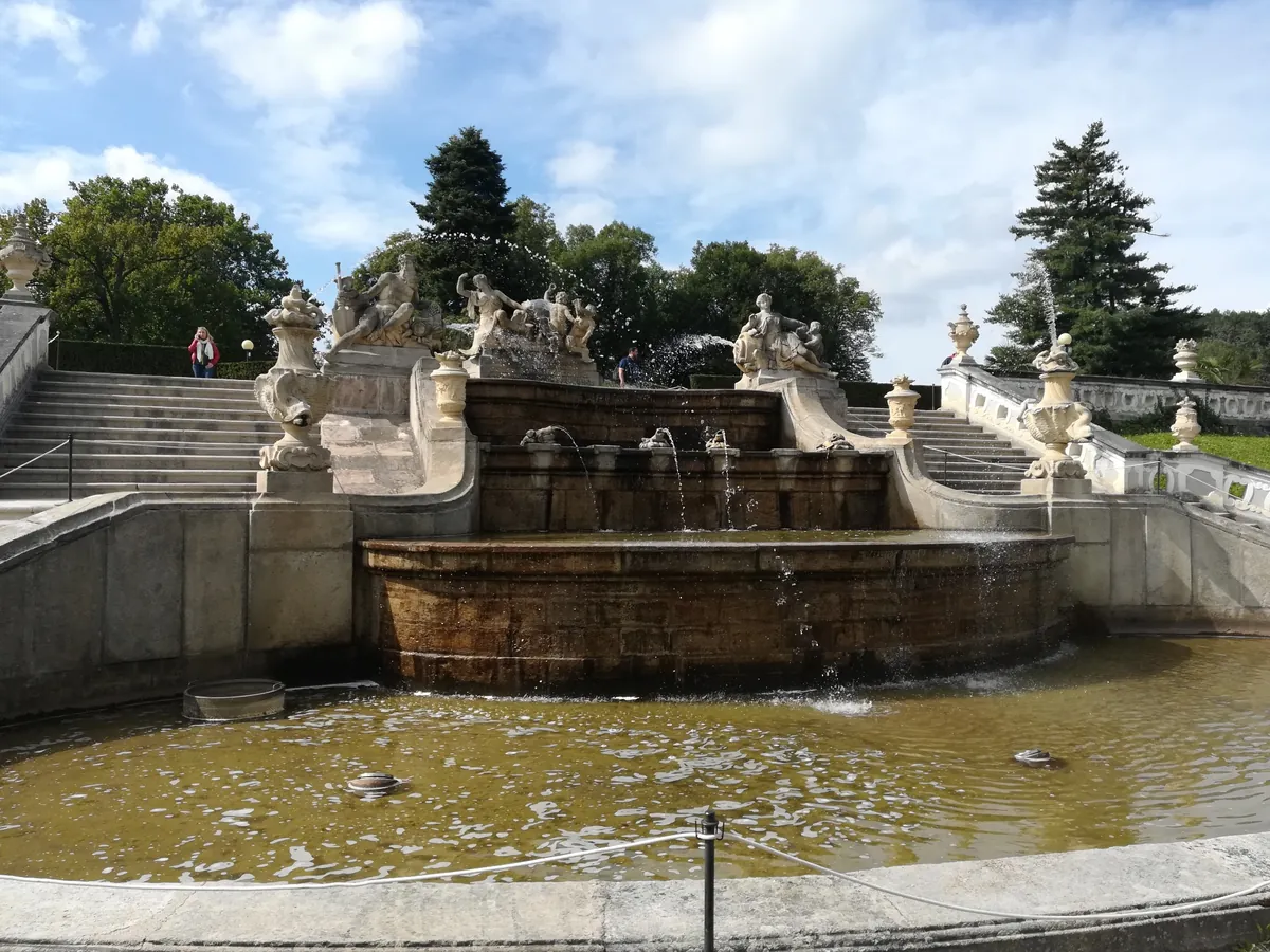 Fuente de los jardines del Castillo de Český Krumlov