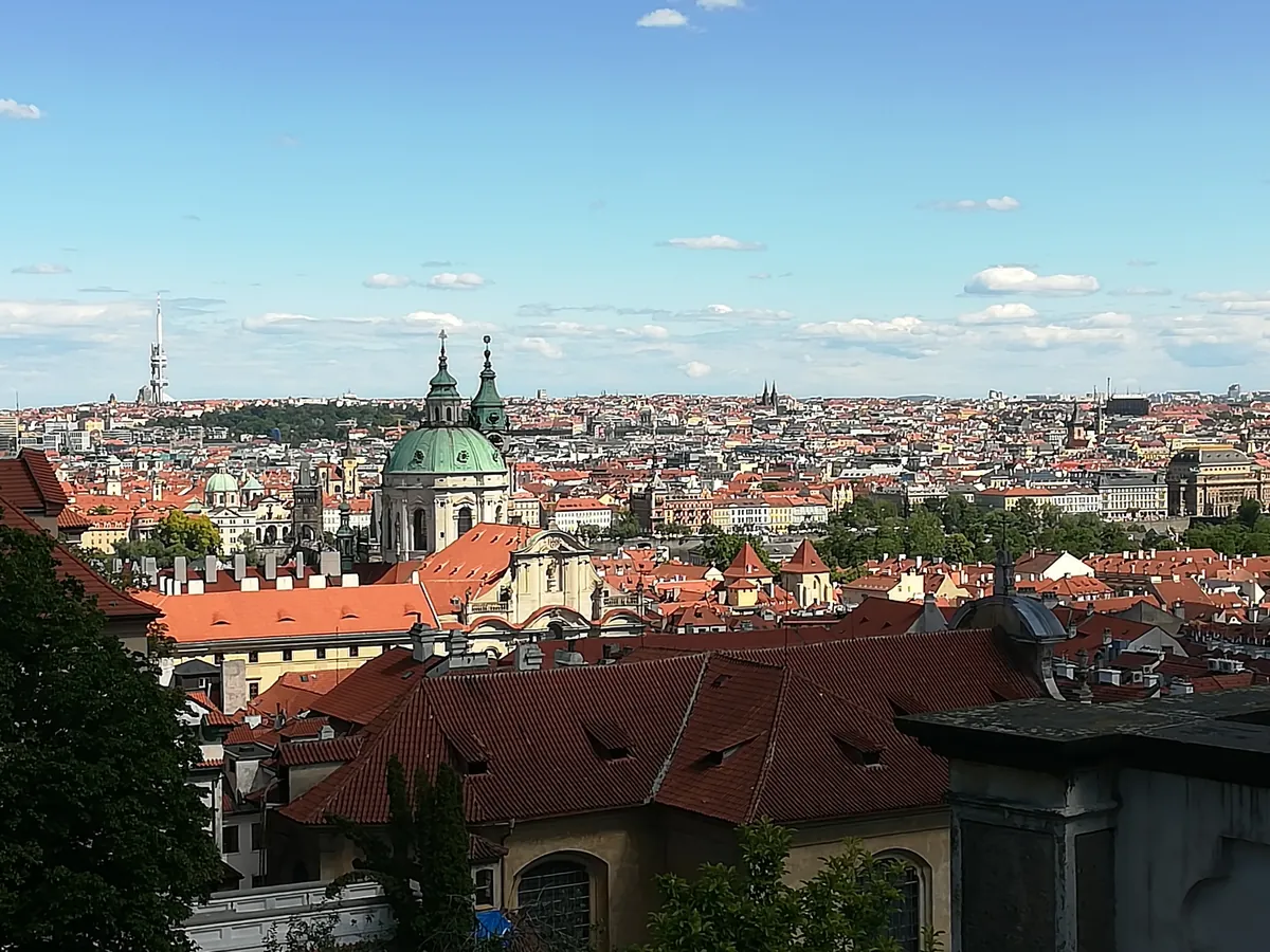 Vista panorámica de Praga desde el Castillo